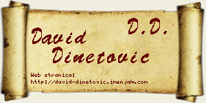 David Dinetović vizit kartica